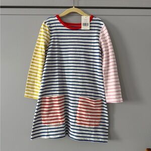 NWT Mini Boden Striped Long Sleeve Dress (5/6)
